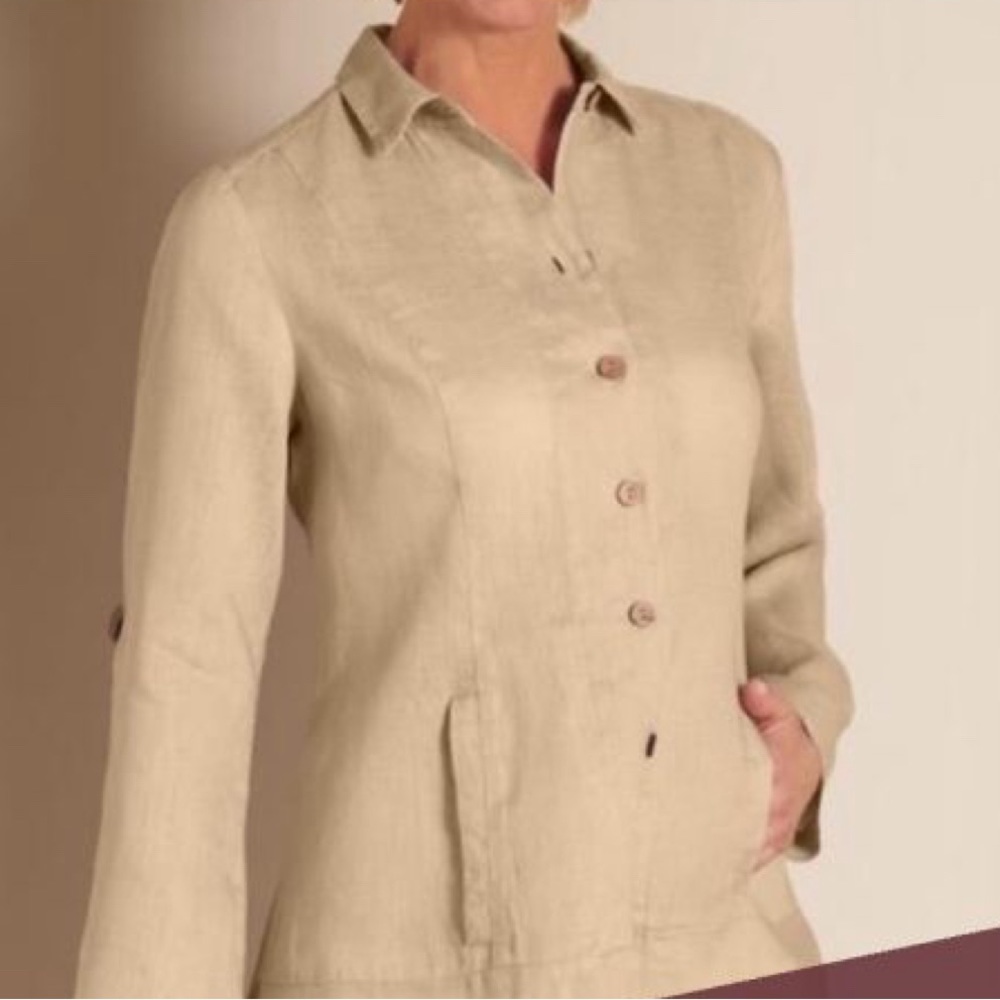 Soft Surrounding Island Breeze 100% Linen Shirt
